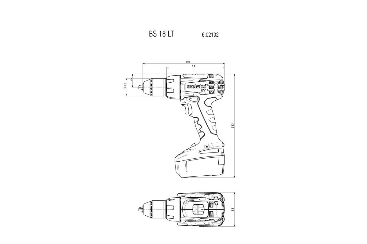 Akku-Bohrschrauber solo BS 18 LT Metabo ohne Akku ohne Ladegerät metaBOX