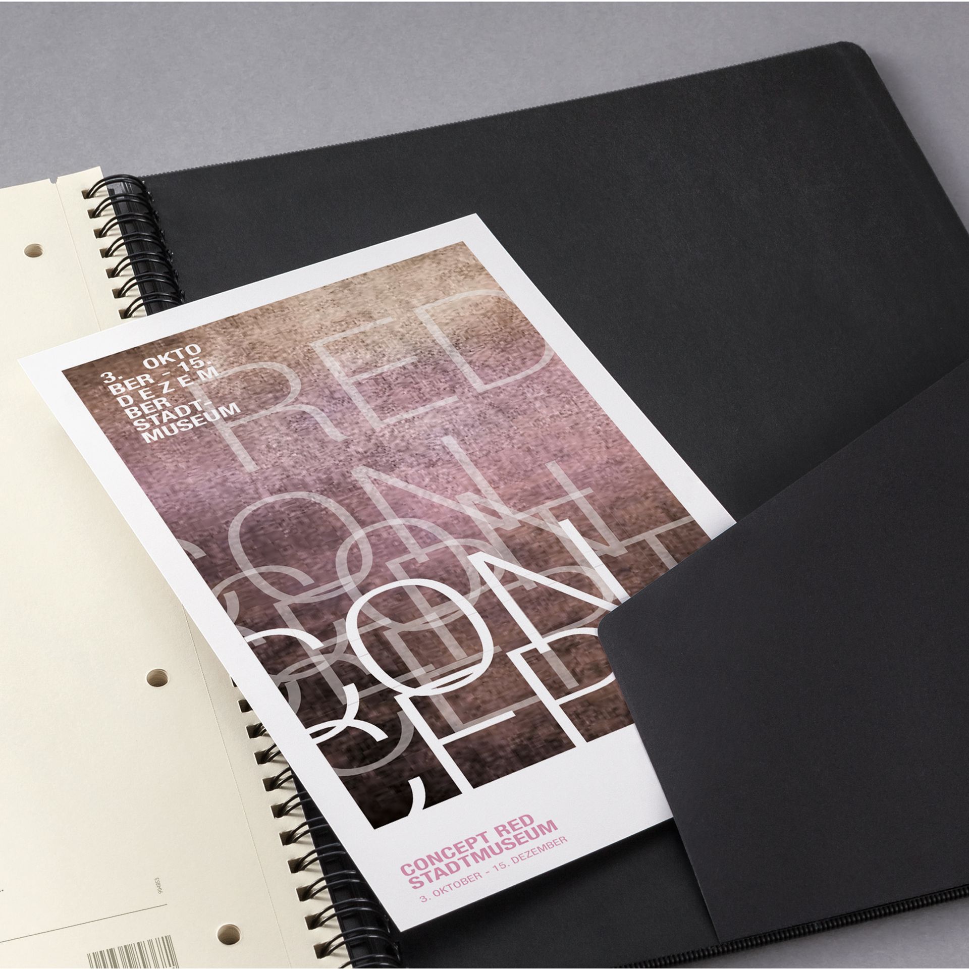 Collegeblock Conceptum Hardcover A4 kariert 80g sw