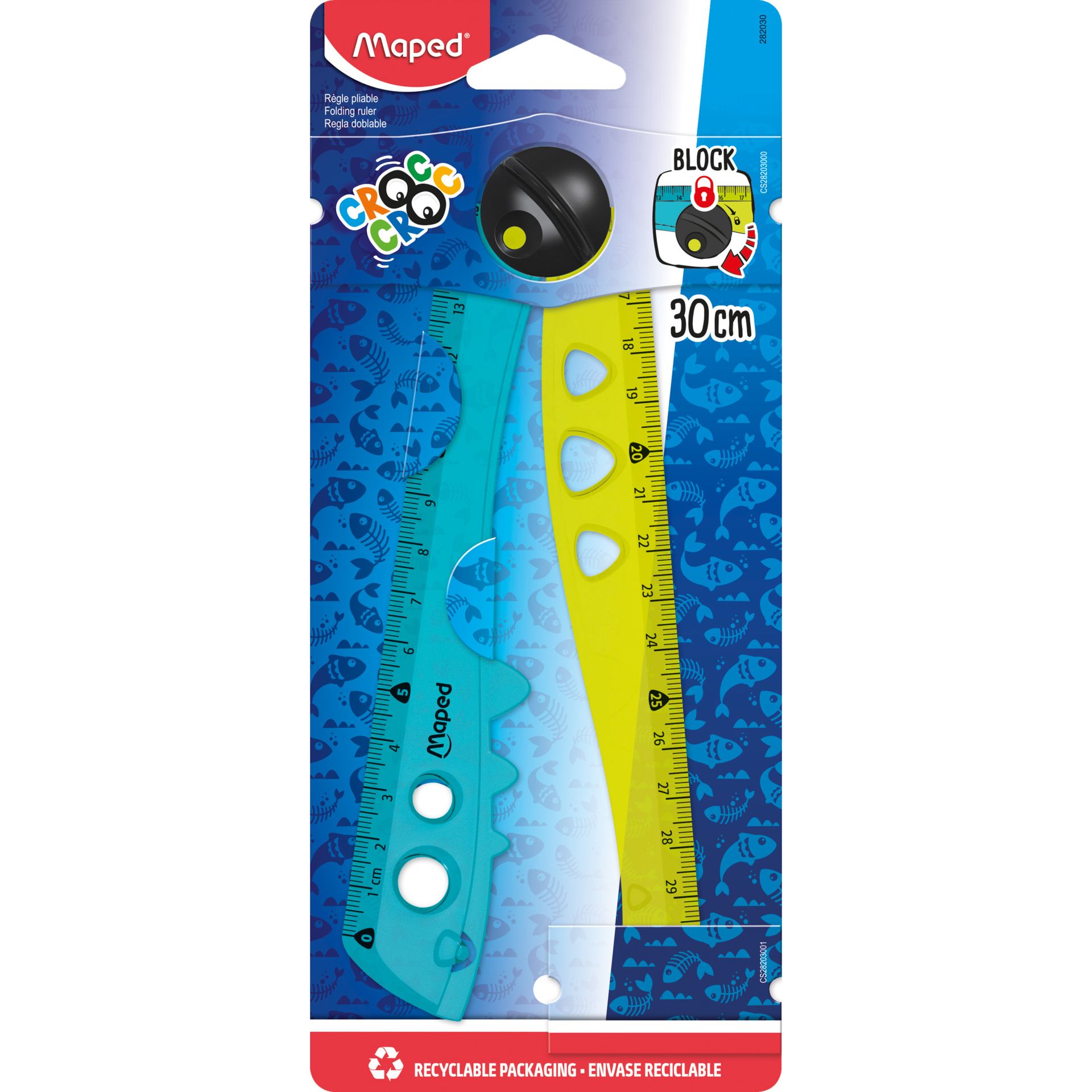Klapplineal Croc Croc 30cm