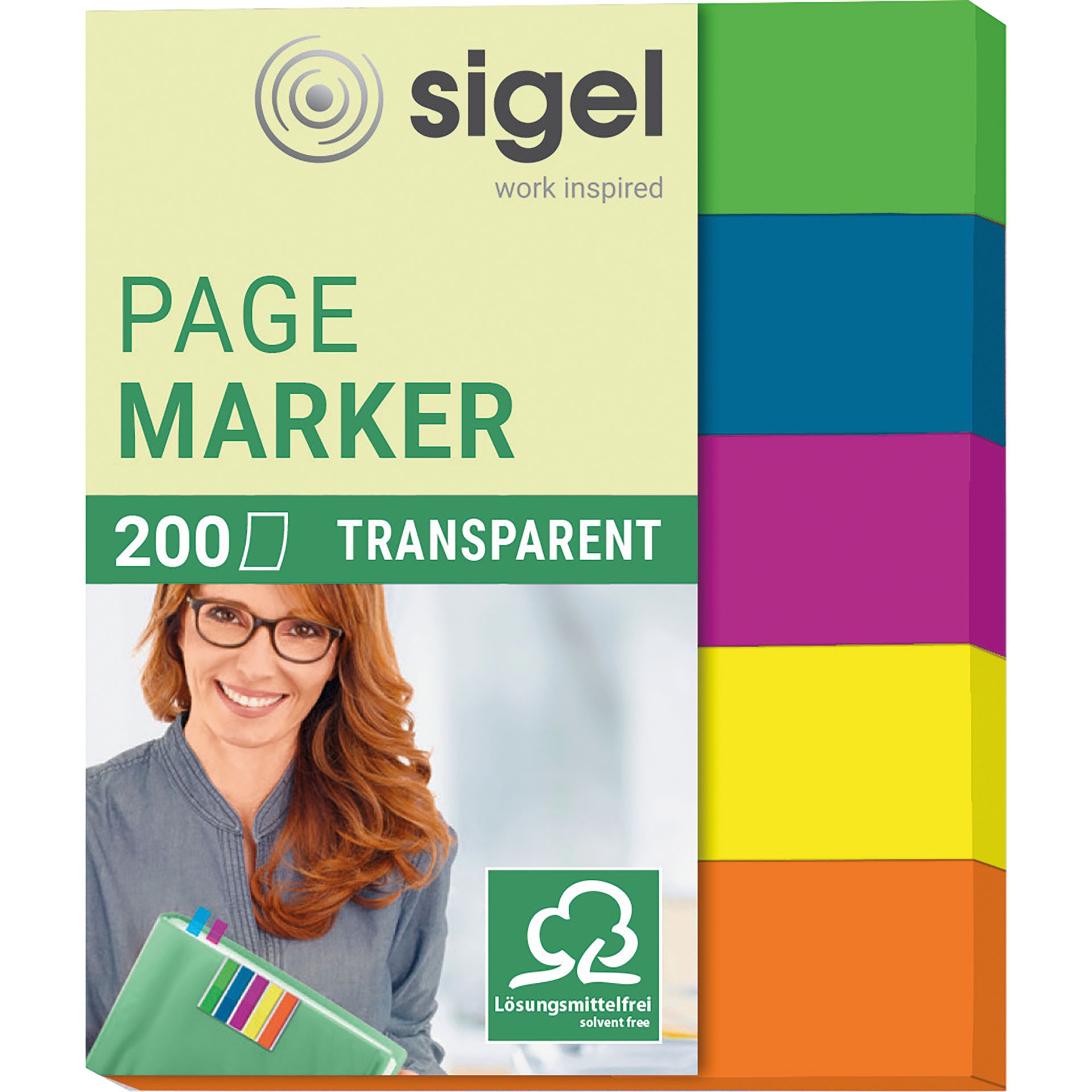 Haftmarker 50x60mm farbig sortiert 5 St./Pack.