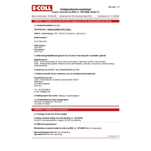 Ölbindemittel, Typ III/R,30L Sack, fein E-COLL