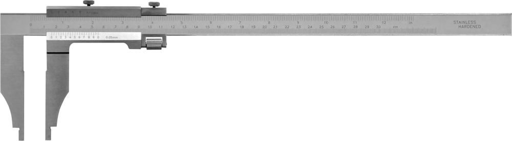 Messschieber Werkstatt ohne Spitze Feineinstellung 300x90mm FORMAT