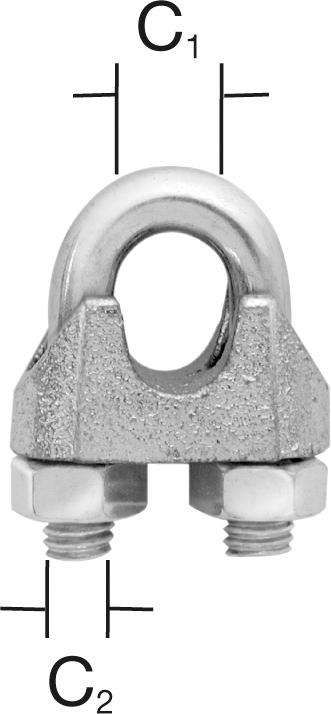 Seilklemme verzinkt 3/16" bis 5 mm Vormann