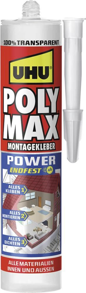UHU POLY MAX POWER transparent Kartusche 300g
