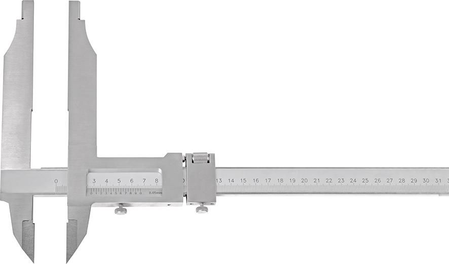 Messschieber Werkstatt mit Spitze und FE beidseitig ablesbar 300x90mm FORMAT