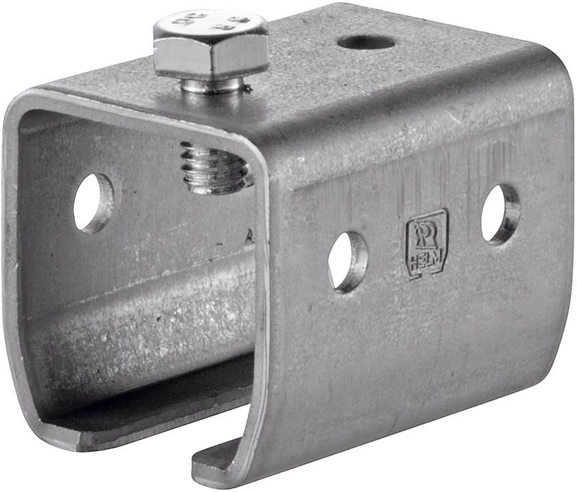 HELM 1104 Übersteckmuffe Stahlblank,Schraube oben