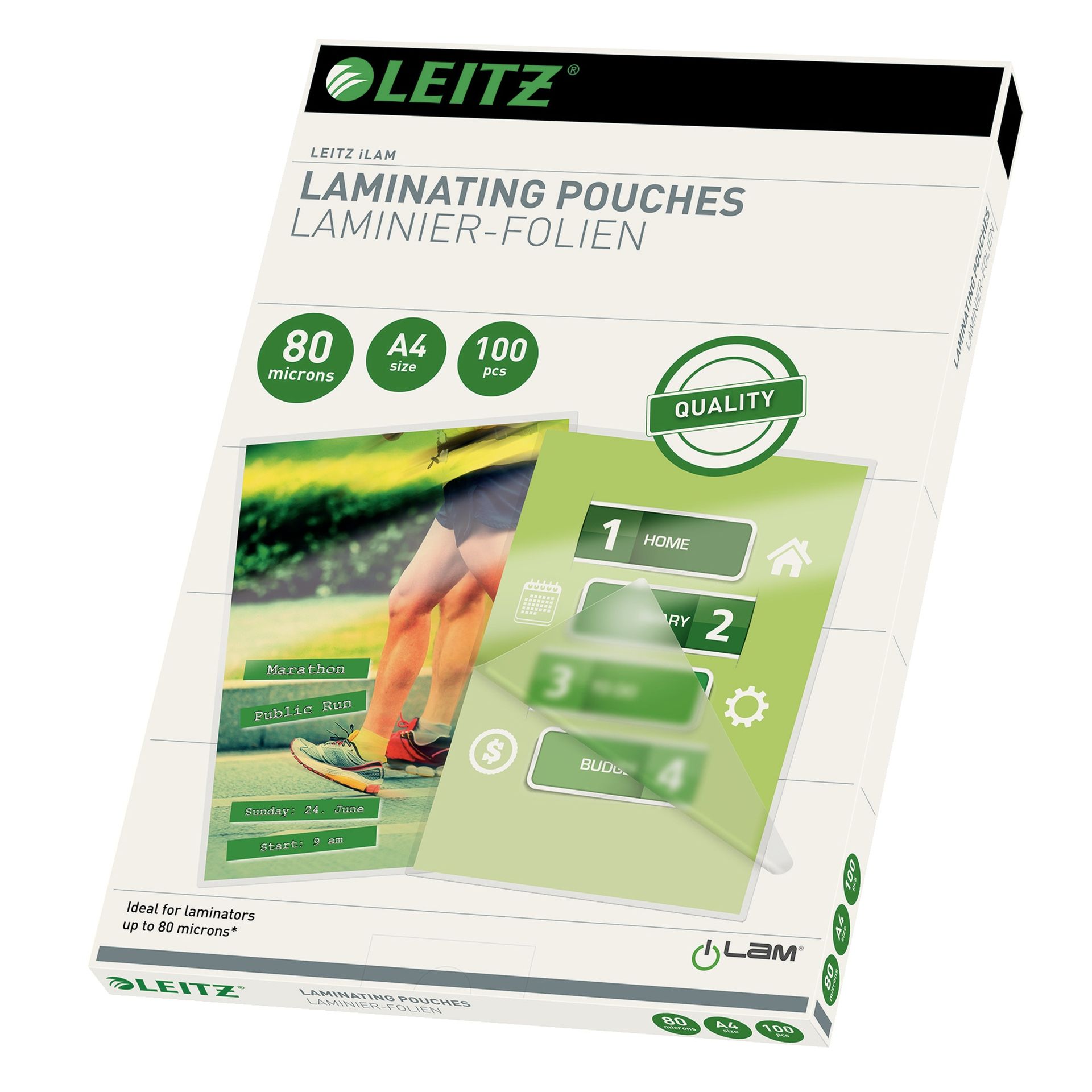 Laminierfolie DIN A4 80mic 100 St./Pack.