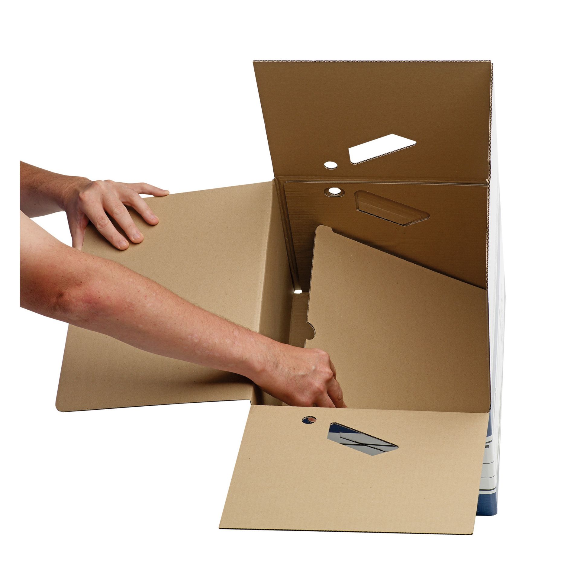 Archivbox Ergo Box System Maxi blau/weiß