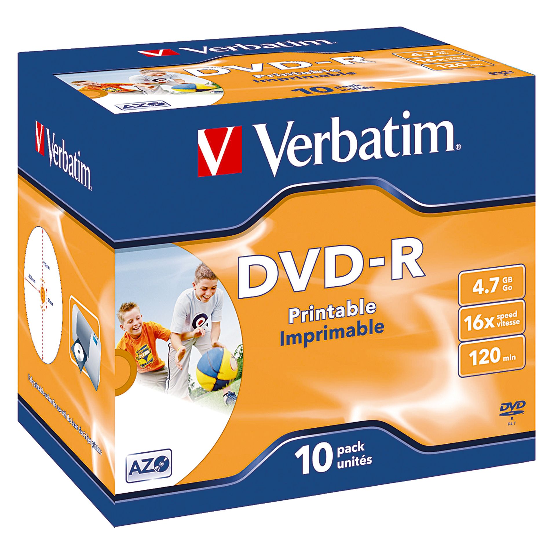 DVD-R 16x 4,7GB 120Min. Jewelcase 10 St./Pack