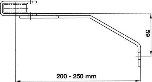 Wandhalter verstellbar 200-250 mm Stahl verzinkt GÜNZBURGER STEIGTECHNIK
