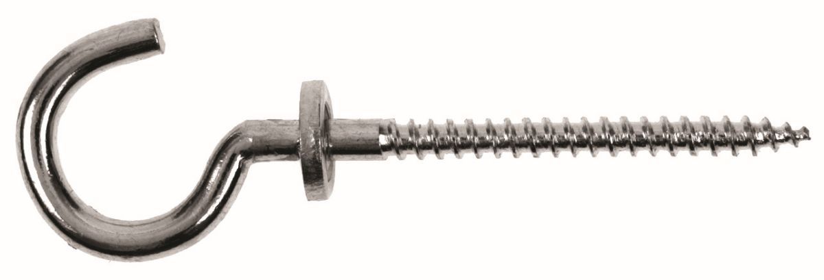 Hohlwand-Schraubhaken gebogen Eisen verzinkt 3,5 x 65 mm