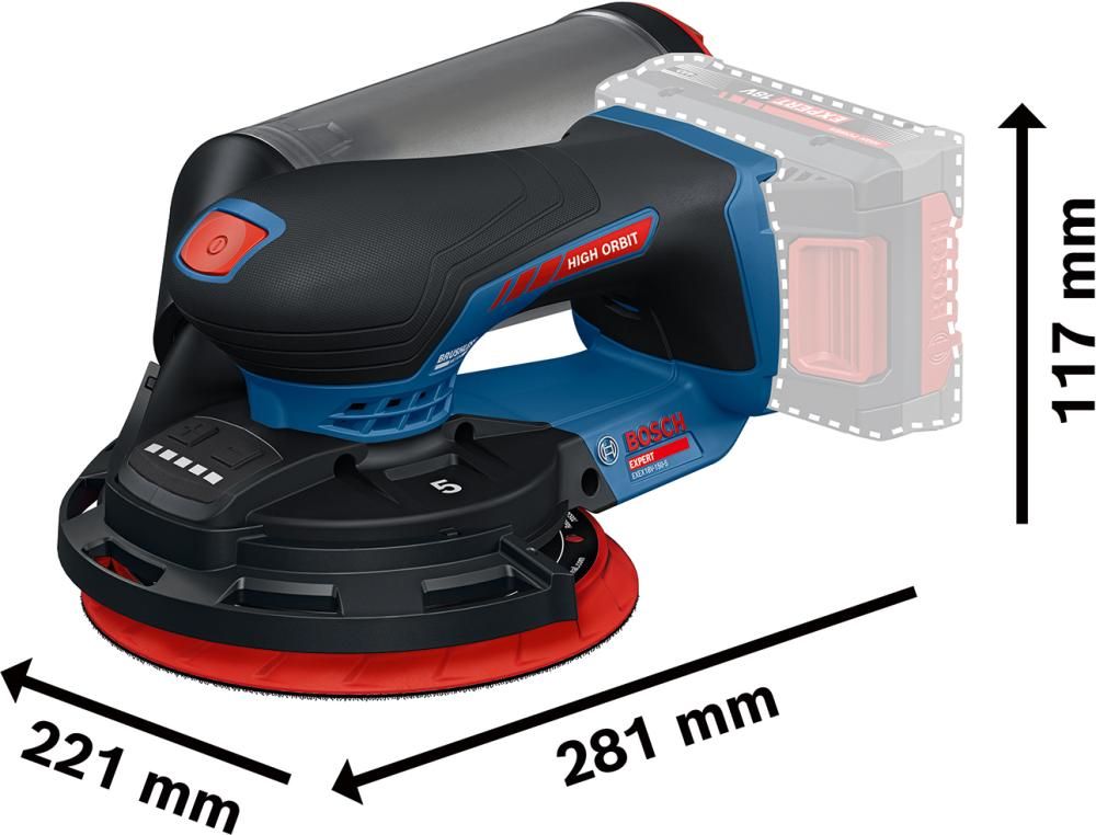 Akku-EXPERT-Excenterschl.EXEX18V-150-5 ohne Akku ohne Ladegerät L-Boxx