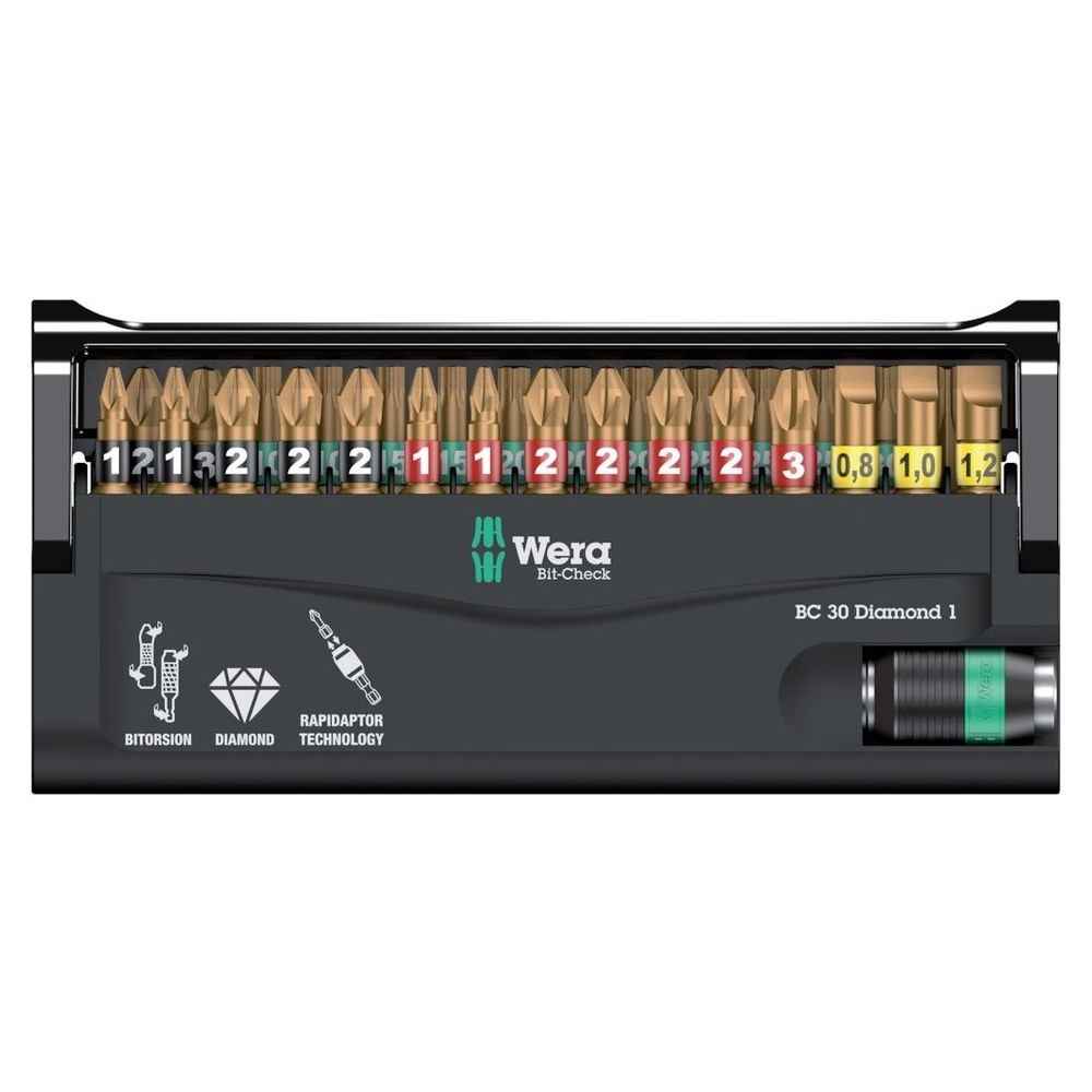 WERA Bitsatz diamant, "Bit-Check30"