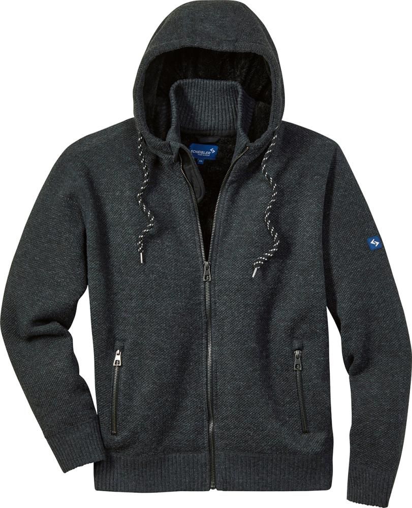 Strickjacke Schärding anthrazit/schwarz-meliert