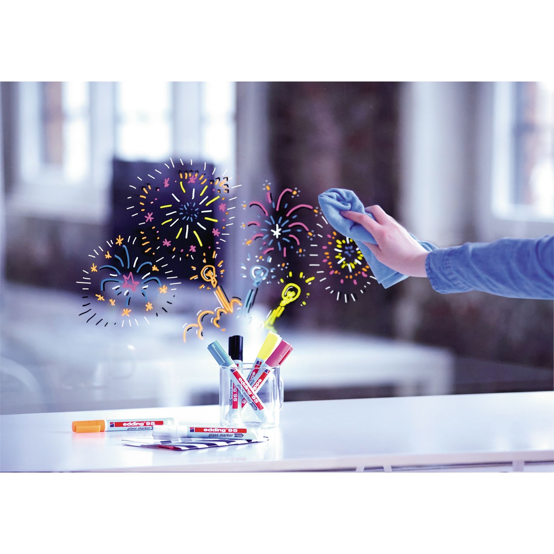 Glasboardmarker 95 1,5-3mm Rundspitze hellblau