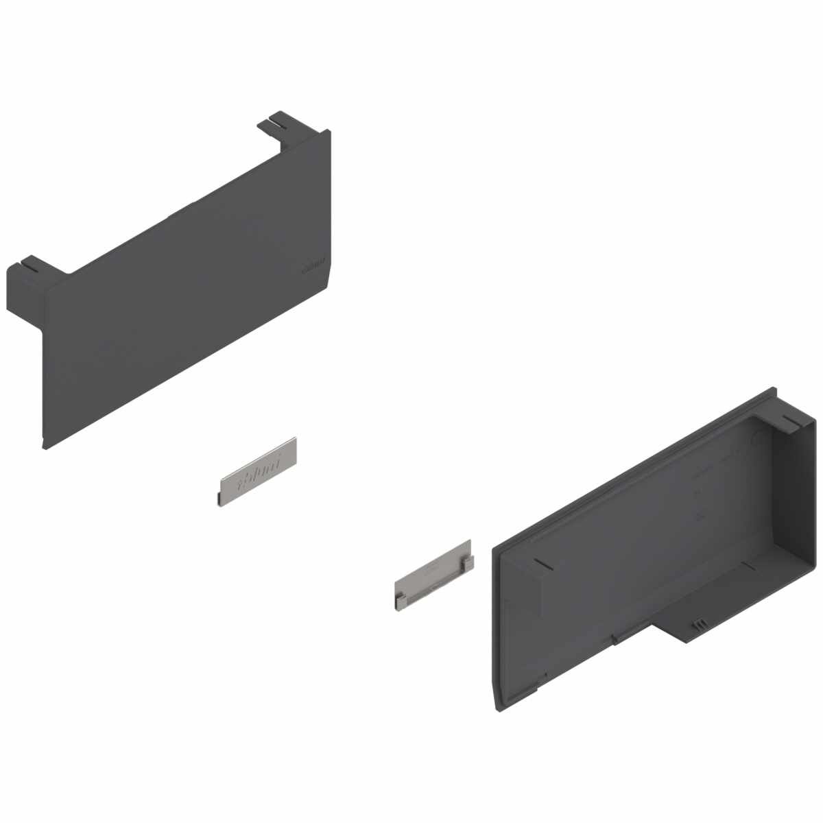 AVENTOS HK top Hochklappe, Kraftspeicher-Abdeckkappe, links/rechts, tiefgrau/inox-g.