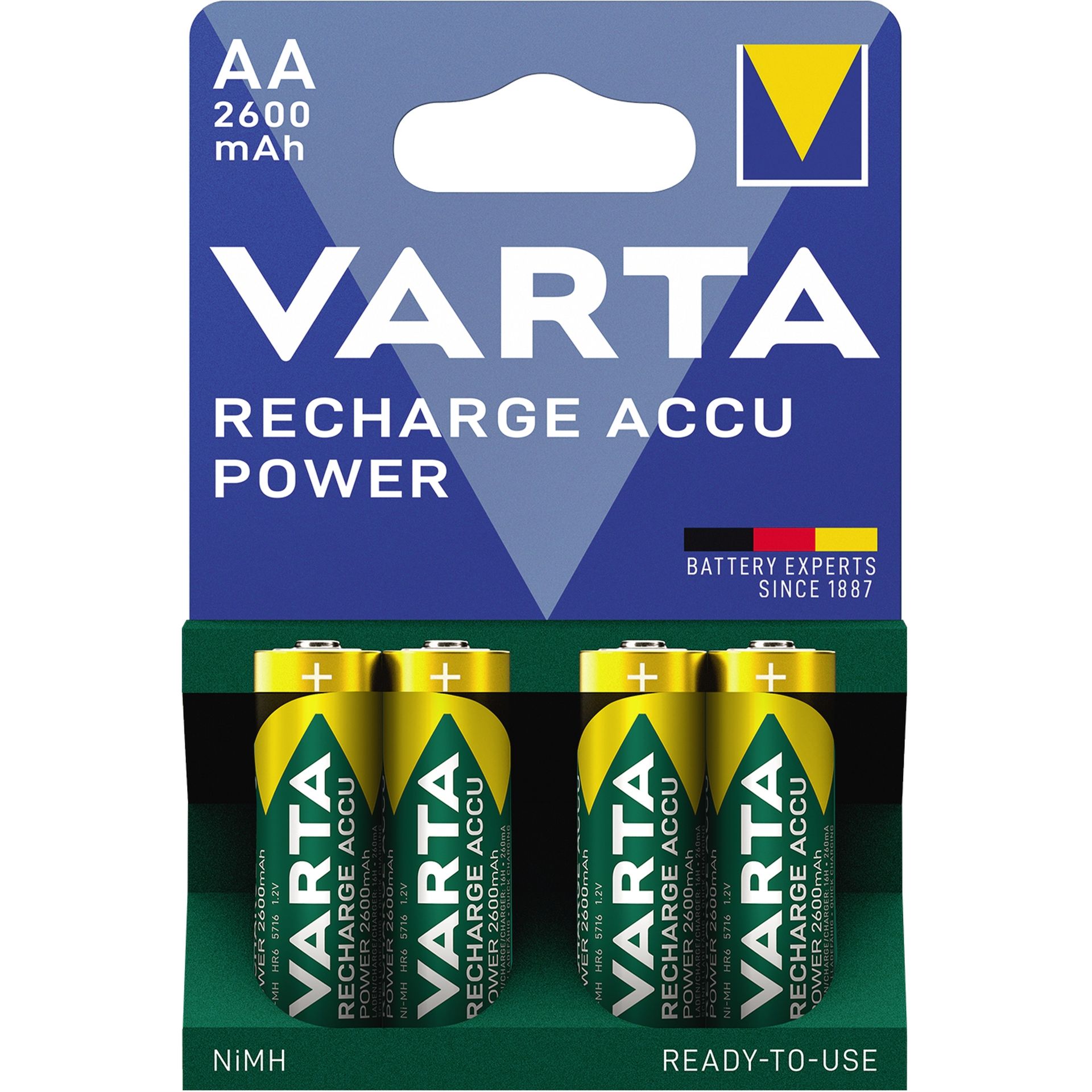 Akku Ready2Use AA Mignon HR6 2.600mAh 4 St./Pack.