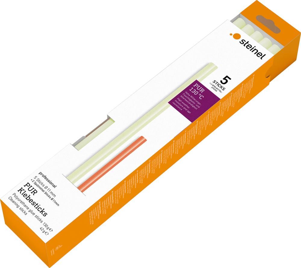 Klebesticks Ø11mm MR PUR Starter Set VE á 5 Stück plus 2 Spülsticks