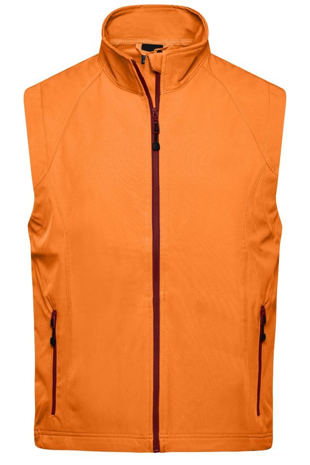 Men's Softshell Vest Modische Softshellweste orange, Gr. XXL