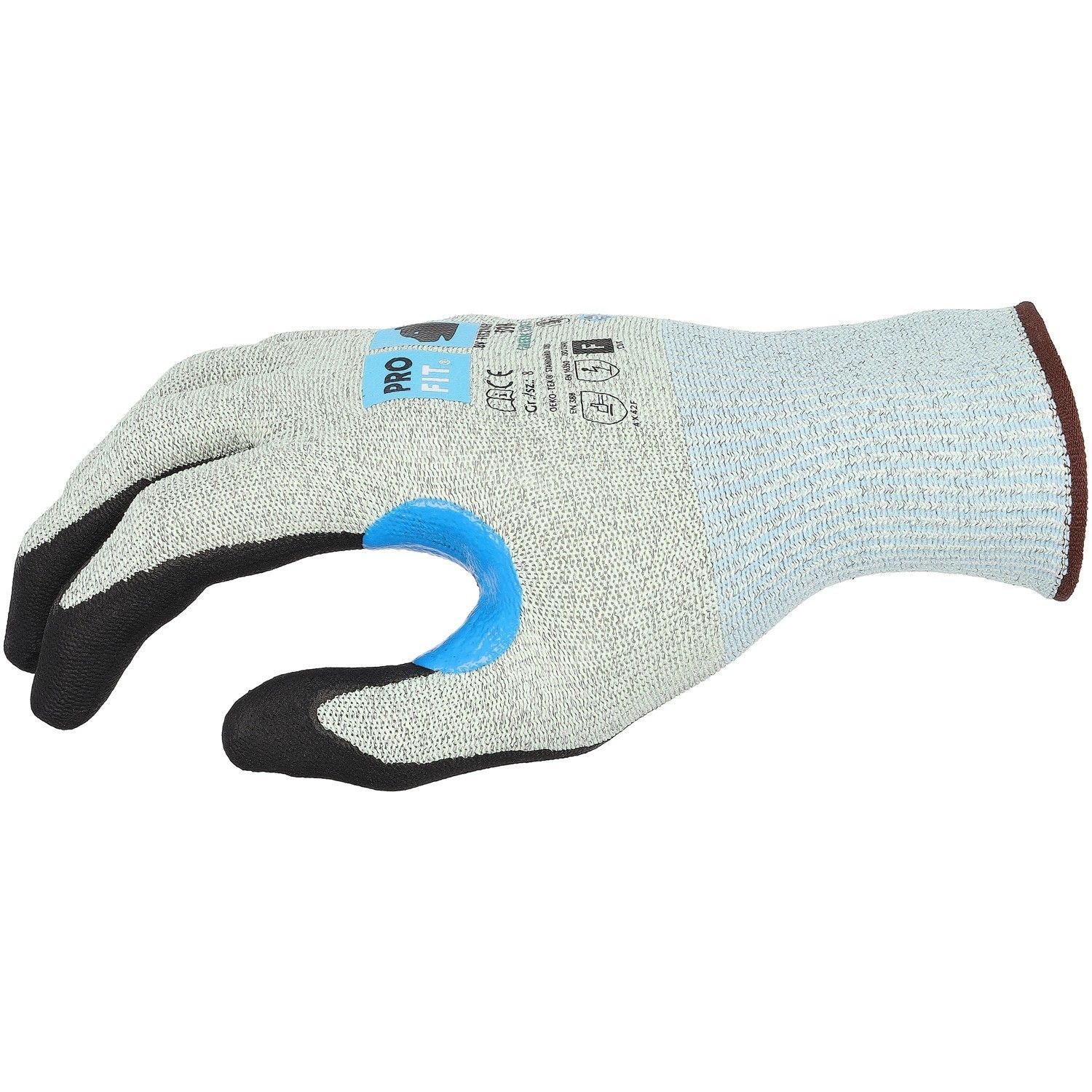 NITRIL-SCHNITTSCHUTZHANDSCHUH, ESD "GREEN CUT F", RECYCELTER LINER , grün/schwarz, Gr. 10