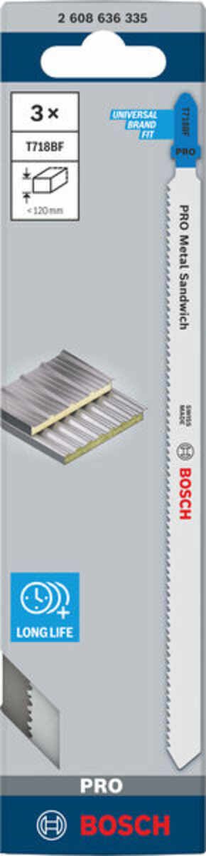 PRO Metal Sandwich T718BF Stichsägeblatt, 180 mm, 3-tlg.