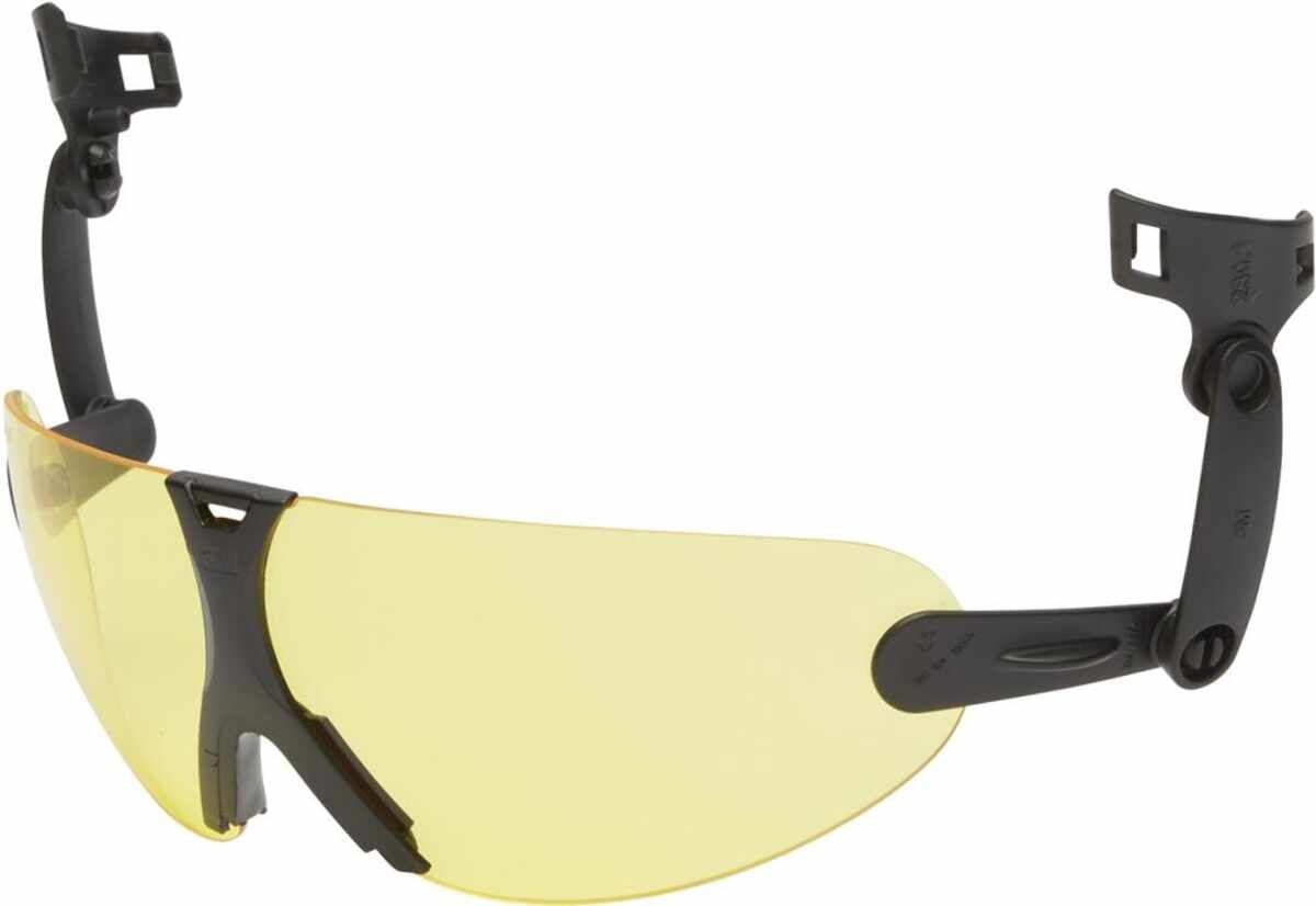 Integr. Schutzbrille V9A gelb getönt