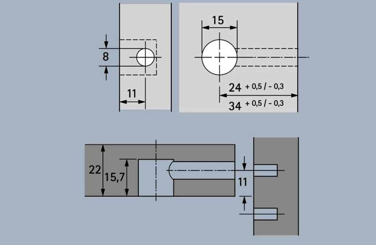 Rastex 15 mit Abdeckrand, vernickelt, 22 mm