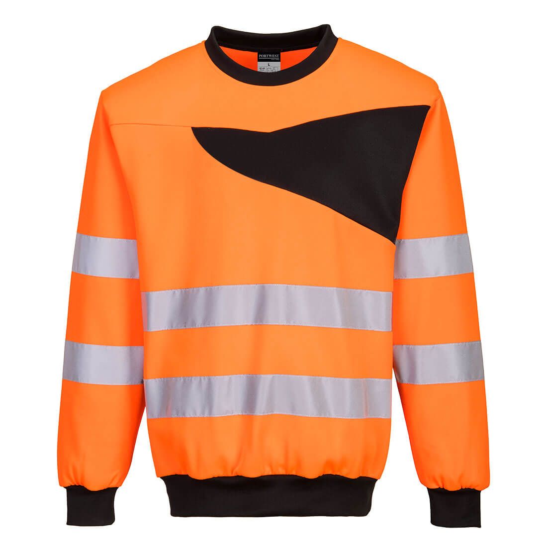 Portwest PW2 Warnschutz-Sweatshirt, Orange, Gr. 4XL