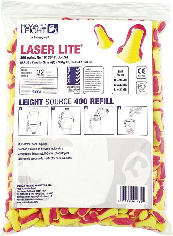 Gehörschutzstöpsel Laserlite 100 Paar Box a 1Paar Honeywell
