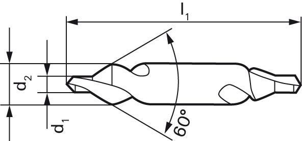Zentrierbohrer DIN333 HSS Form A 0,50mm FORMAT