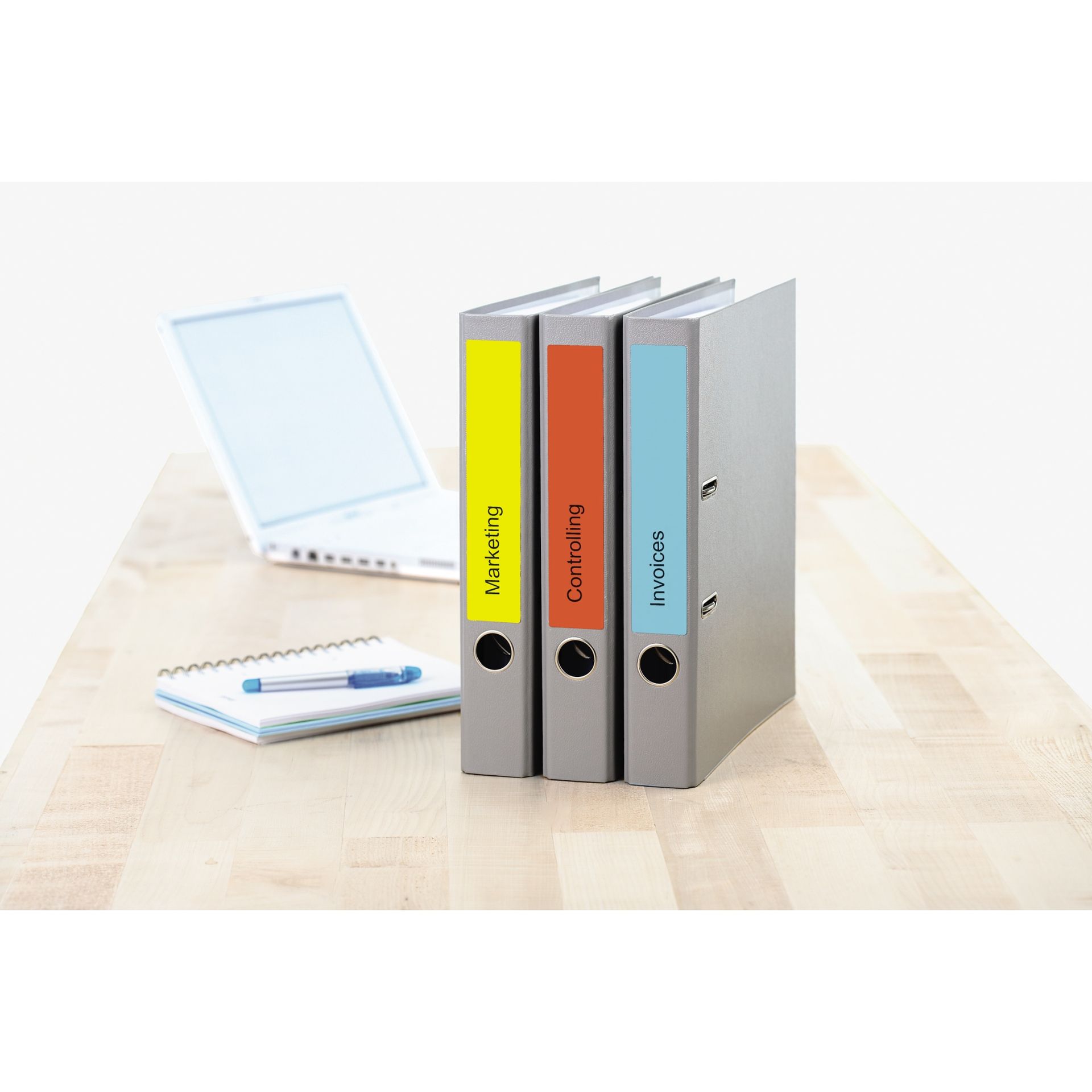 Ordneretikett kurz/schmal sk gelb 140 St./Pack.