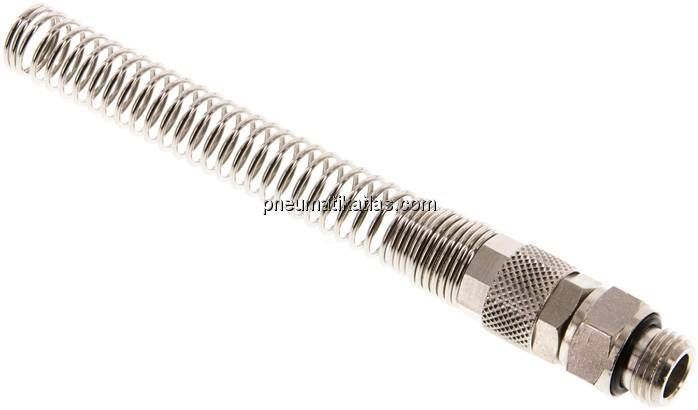 Gerade Drehverschraubung G 1/4"-10x8mm mit Knickschutz