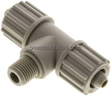 T-Verschraubung G 1/4"-12x6mm, Polypropylen