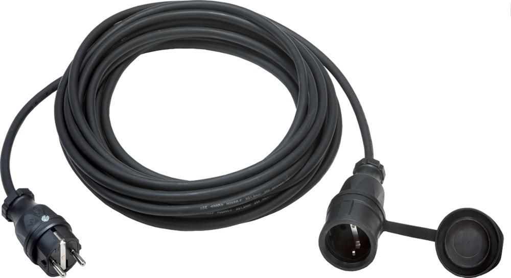 Schuko-Verlängerungskabel5m H05RR-F3G1,5 IP44 mit PCE Stecker+Kupplung Althoff