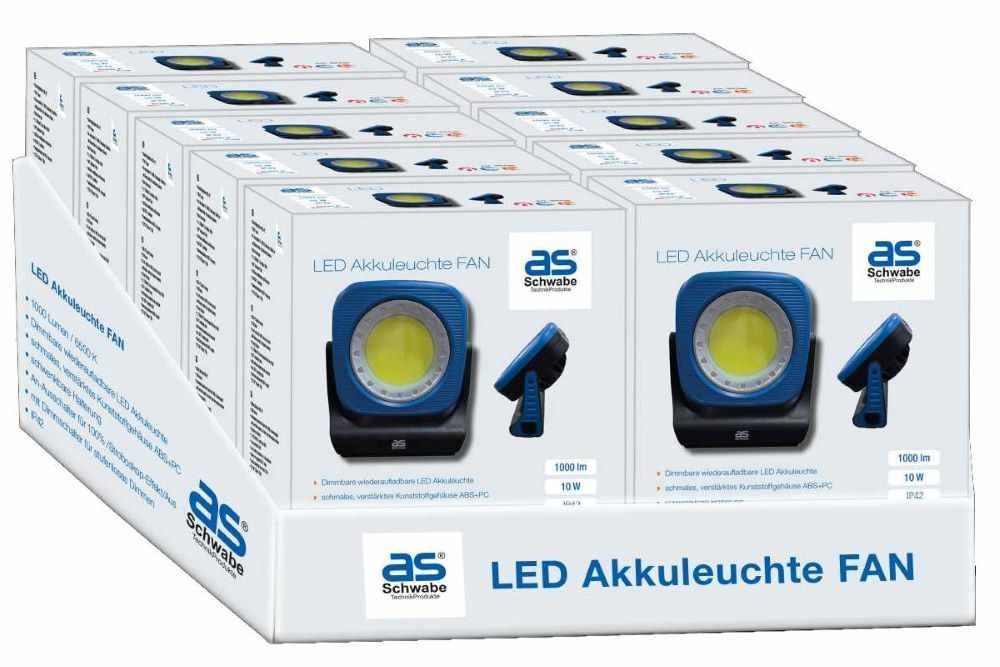 Display mit 10 LED Akkuleuchten "FAN"