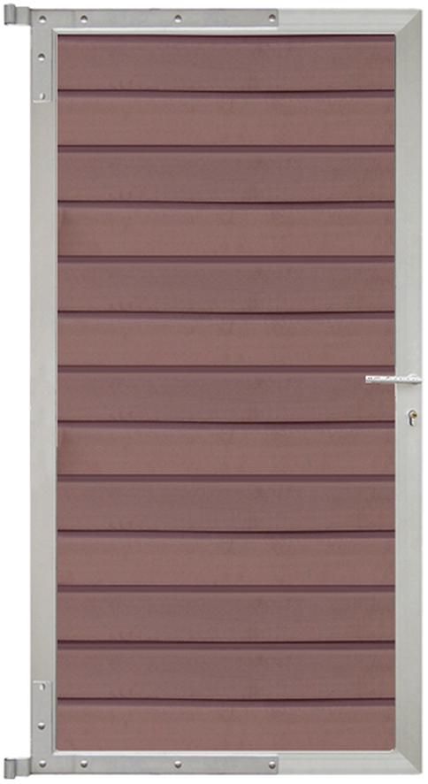 WOLLBACH-Serie-Tor 90 x 175 cm Komplettset Mokka/Silber