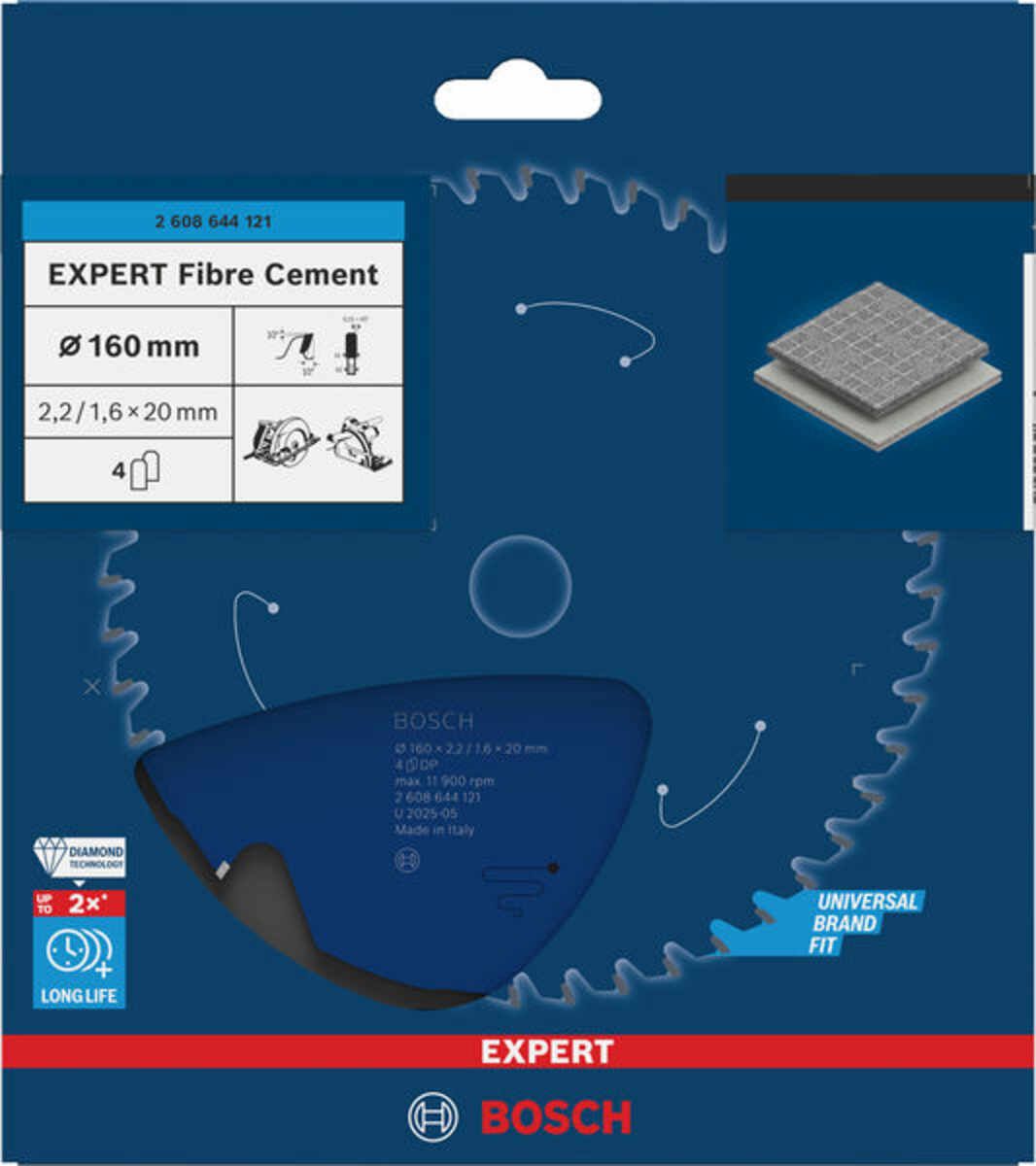 EXPERT Fibre Cement Kreissägeblatt, 160x2,2/1,6x20 mm, Z4