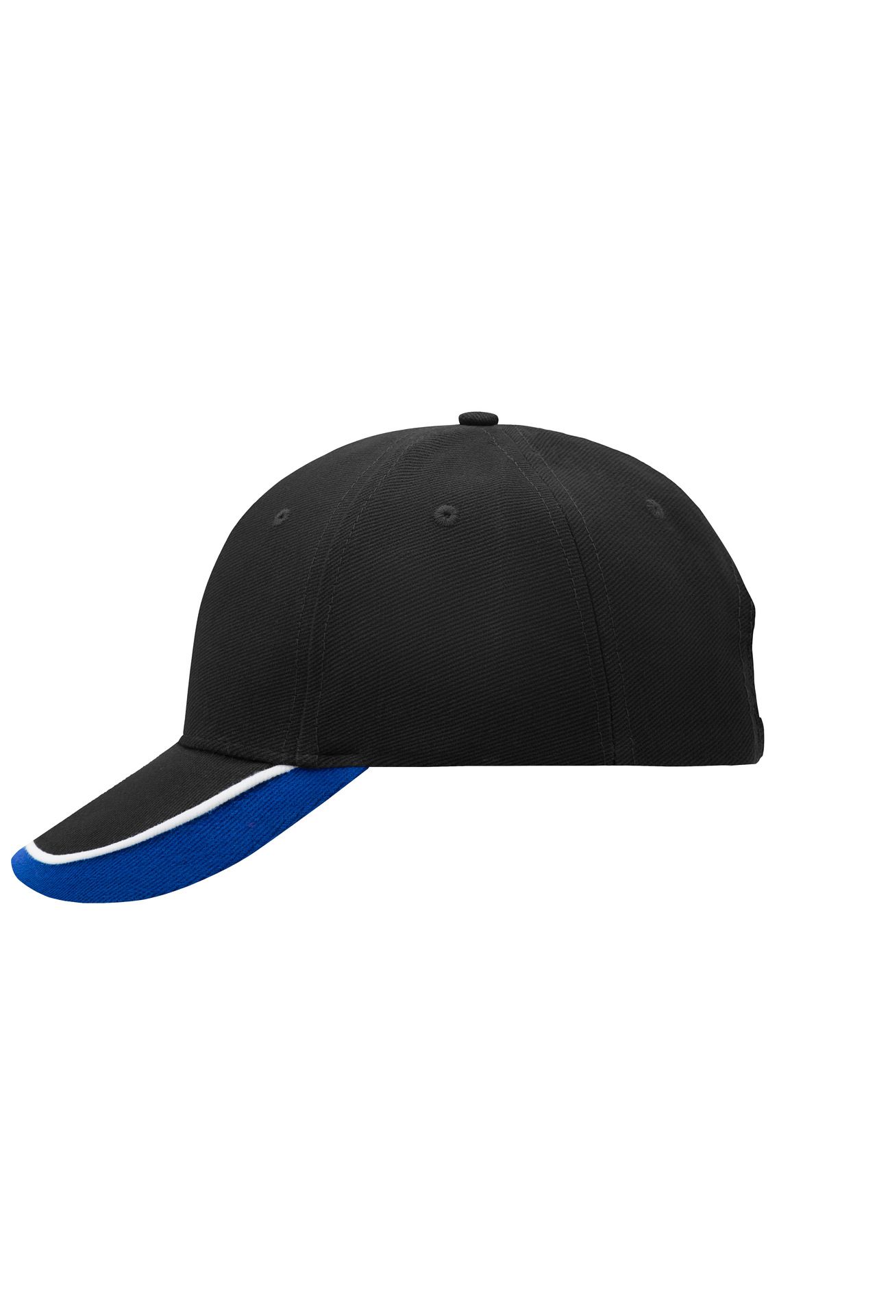 6 Panel Cap mit extravaganter, dreifarbiger Sandwich-Lösung