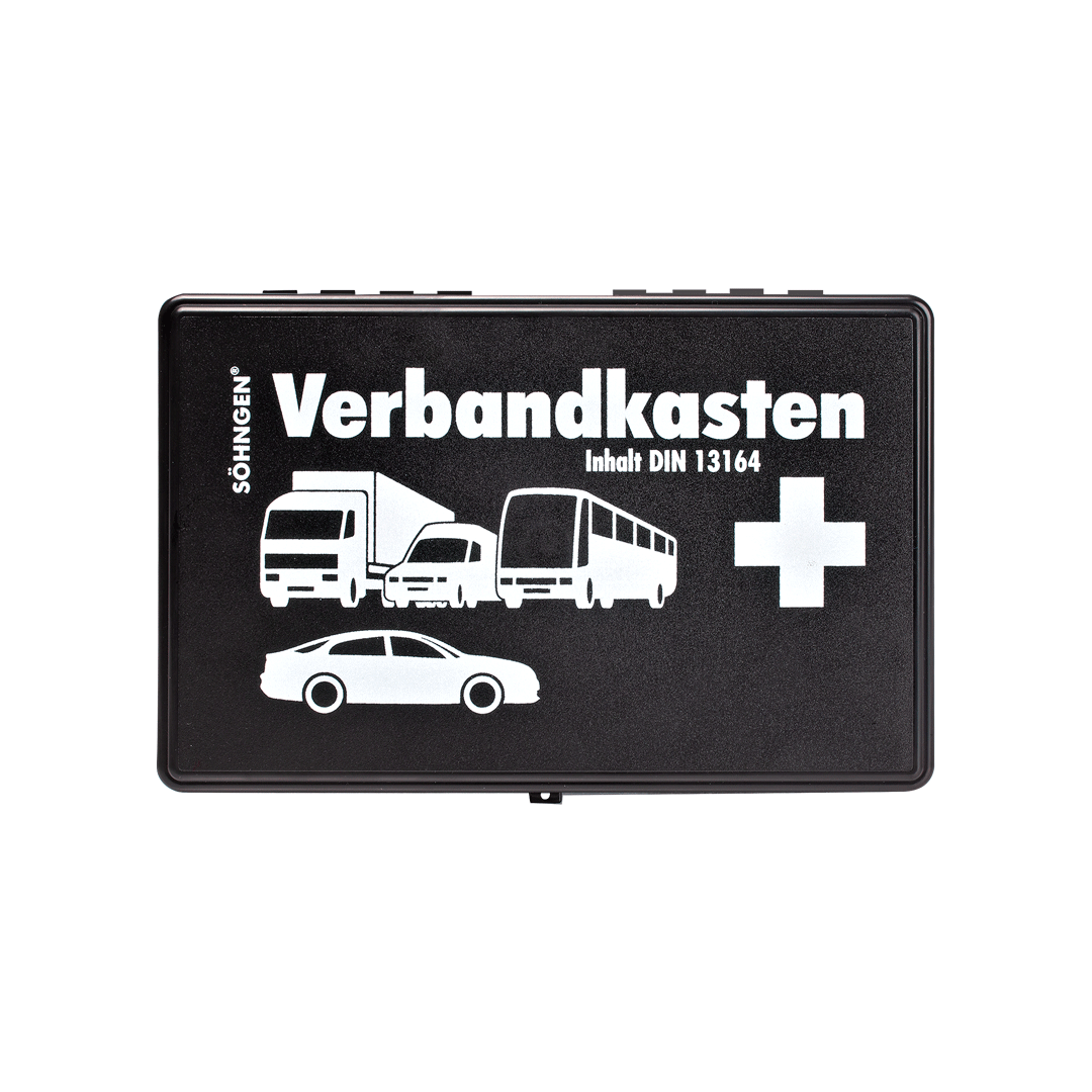 KFZ-Verbandkasten KU schwarz mit Füllung Standard DIN 13164