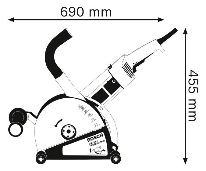 BOSCH Mauernutfräse im Koffer