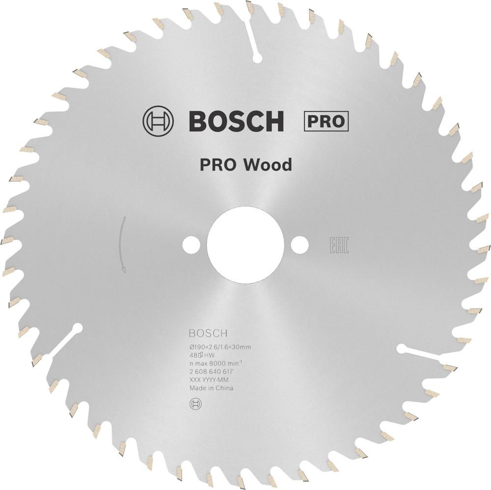 HM-Kreissägeblatt 190x2,6/1,6x30 48Z WZ BosVE à 1 Stück Optiline Wood BOSCH