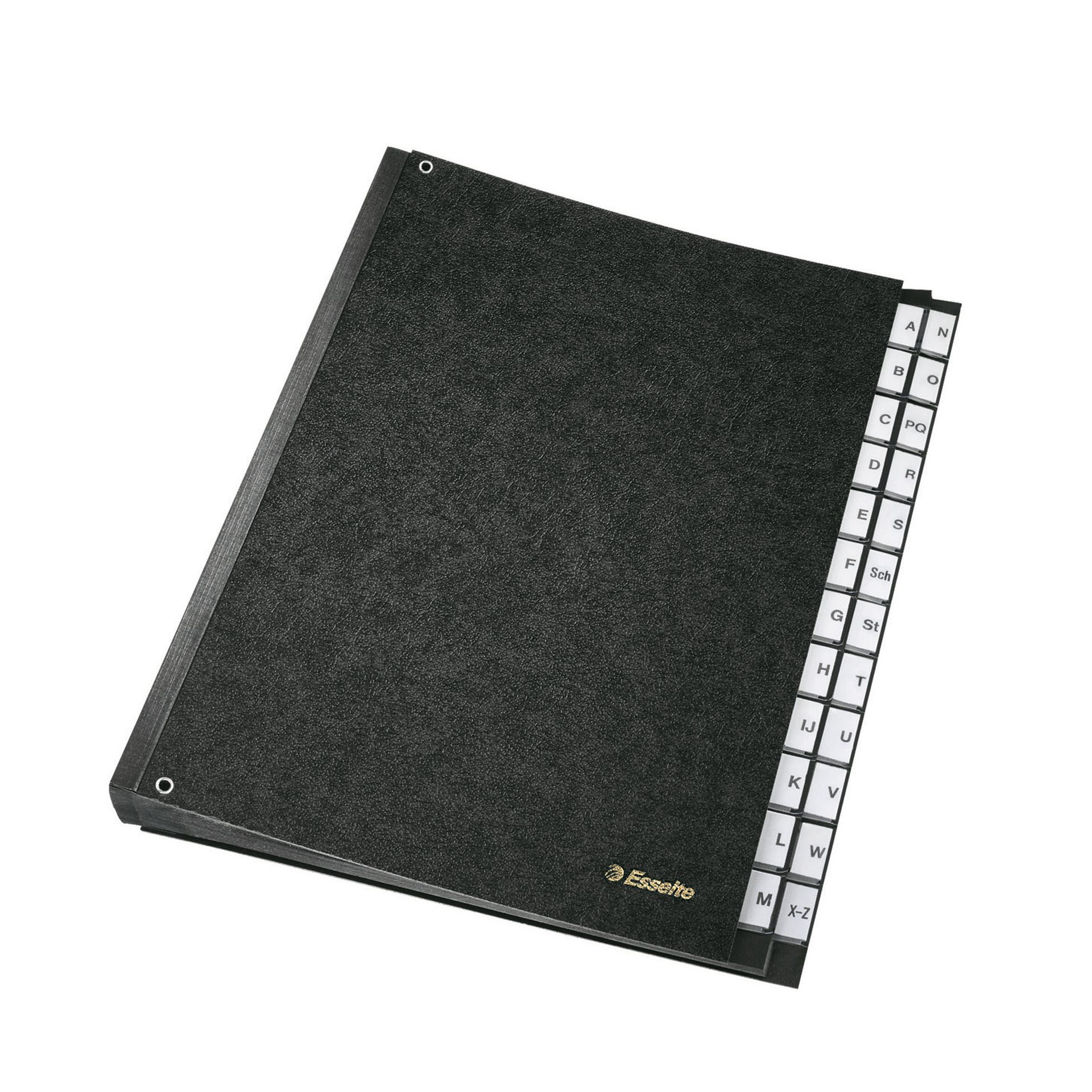 Pultordner A-Z Hartpappe schwarz