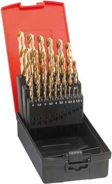 Spiralbohrer-Set DIN338 HSS geschliffen TiN Typ N1-5,9mm FORMAT