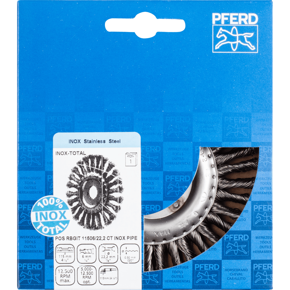 PFERD Bürsten INOX TOTAL POS RBGIT 11506/22,2 PIPE CT INOX 0,50