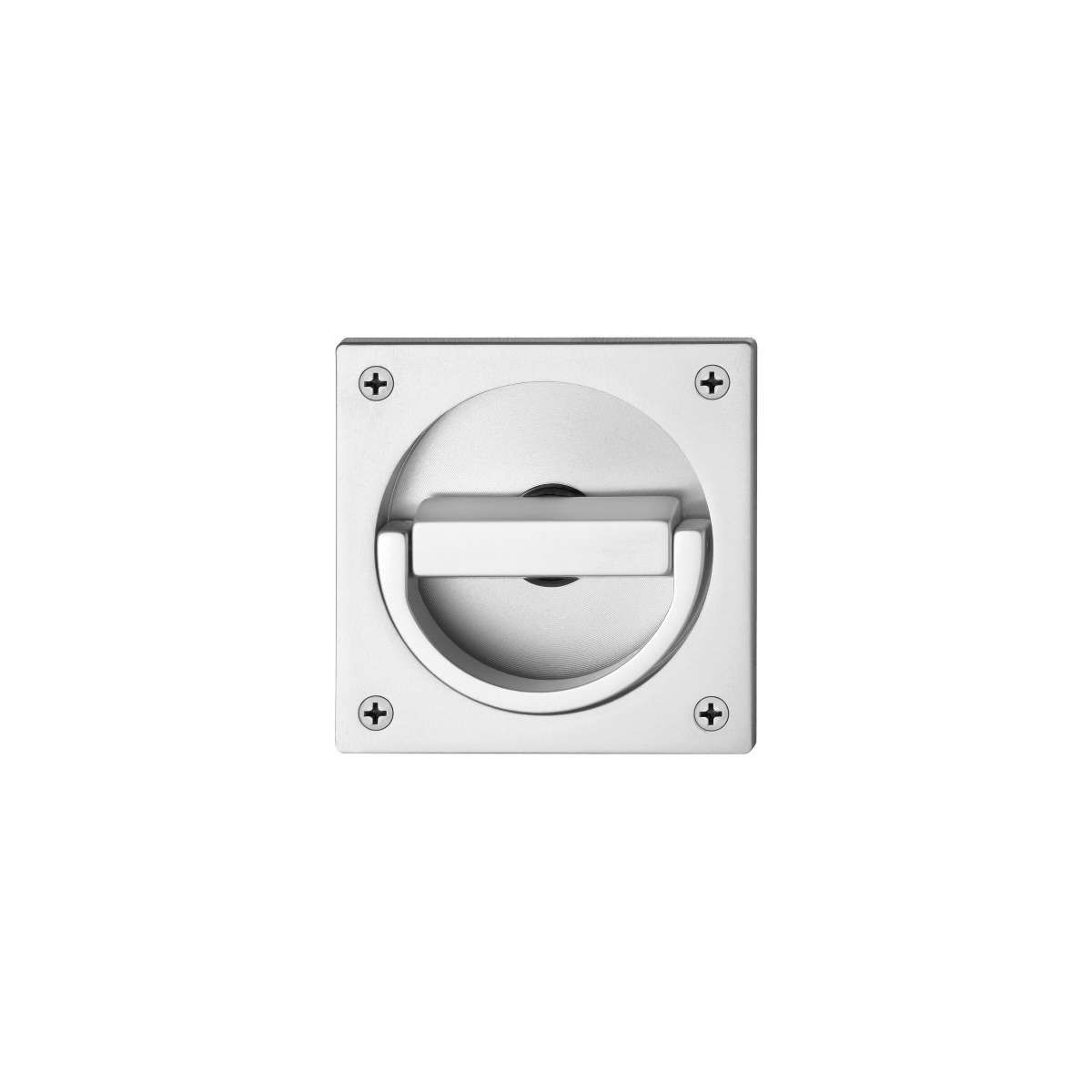 Ringgriffmuschel 70x70mm mit 8 mm Loch Aluminium naturfarbig
