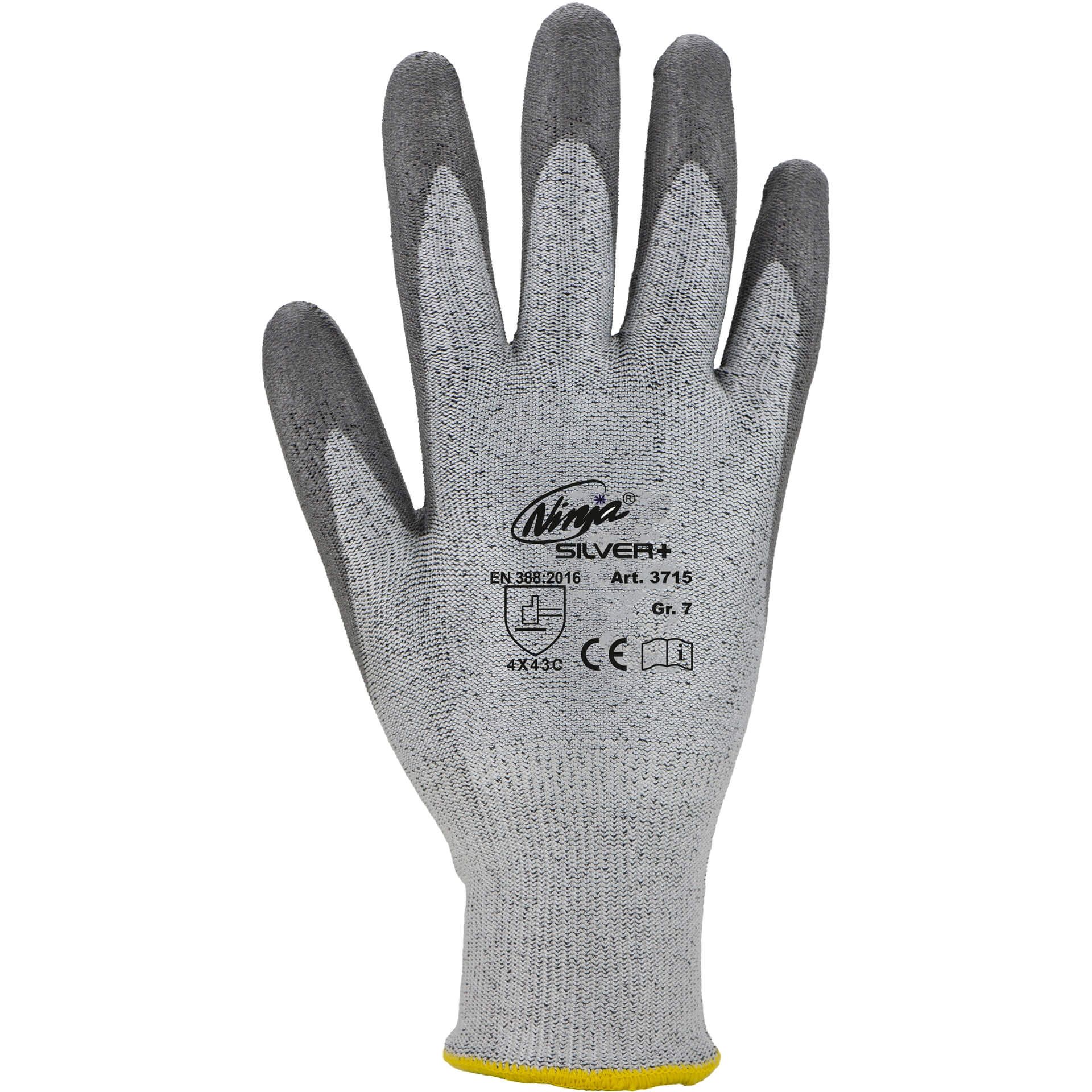 Schnittschutzhandschuh 3715, grau, Gr. 7