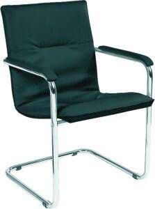 Freischwinger RUMBA chrom/Ku-leder schw.