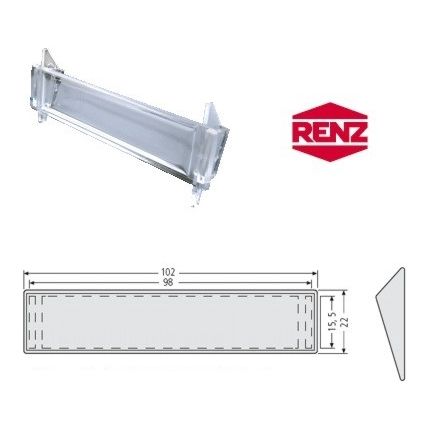 RENZ Sichtglas mit Haltekeilen