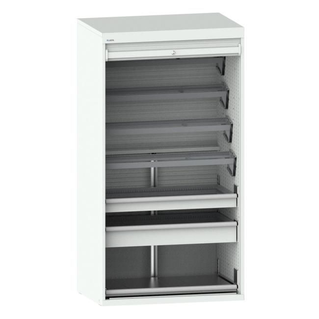 Rolladenschrank B1038xT691xH1950mm 54x27 E RAL 7035 ohne Werkzeughalter