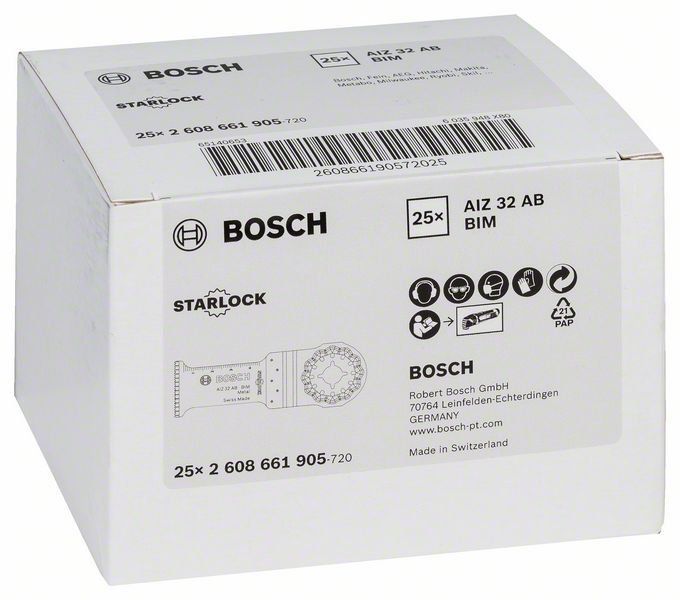 Bosch BIM Tauchsägeblatt AIZ 32 AB, Metal, 50 x 32